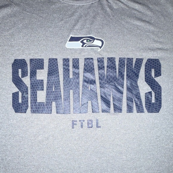 New Era Seattle Seahawks NFL Long Sleeve Shirt XXL Gray Blue Football - Picture 3 of 6